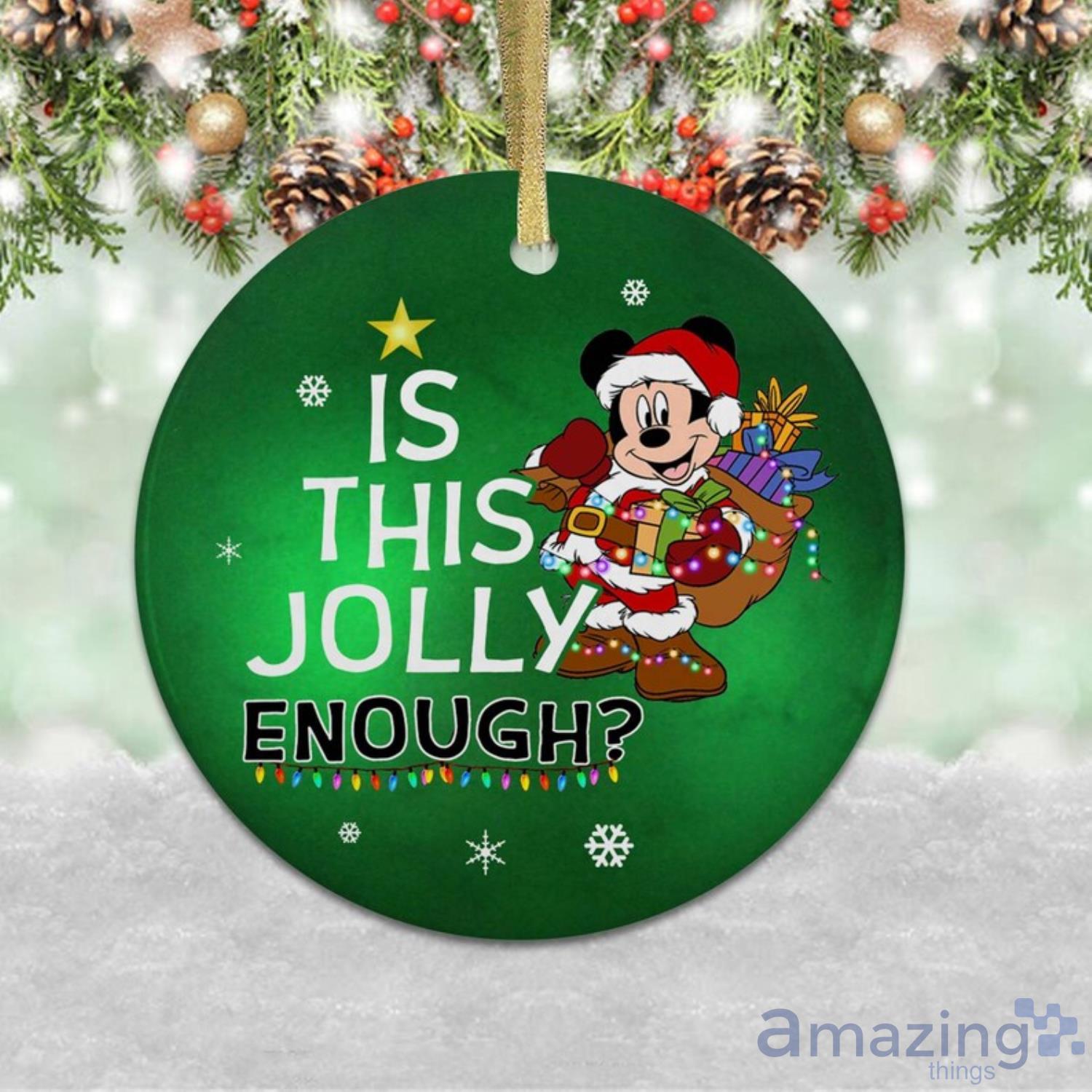 Mickey Mouse Ornament Is This Jolly Enough Ornament Mickey Christmas Disneyland Christmas Product Photo 1