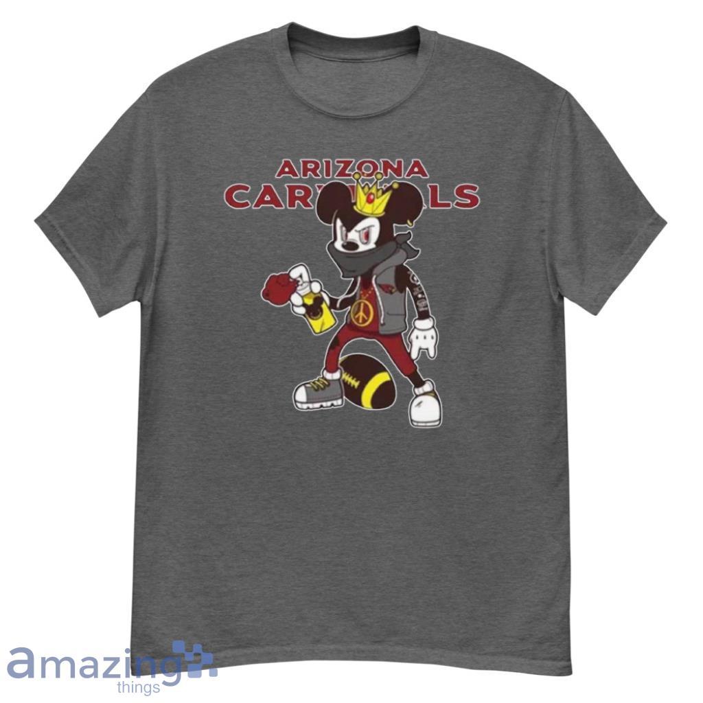 Mickey Peace Sign Arizona Cardinals Christmas Shirt - G500 Men’s Classic T-Shirt-1