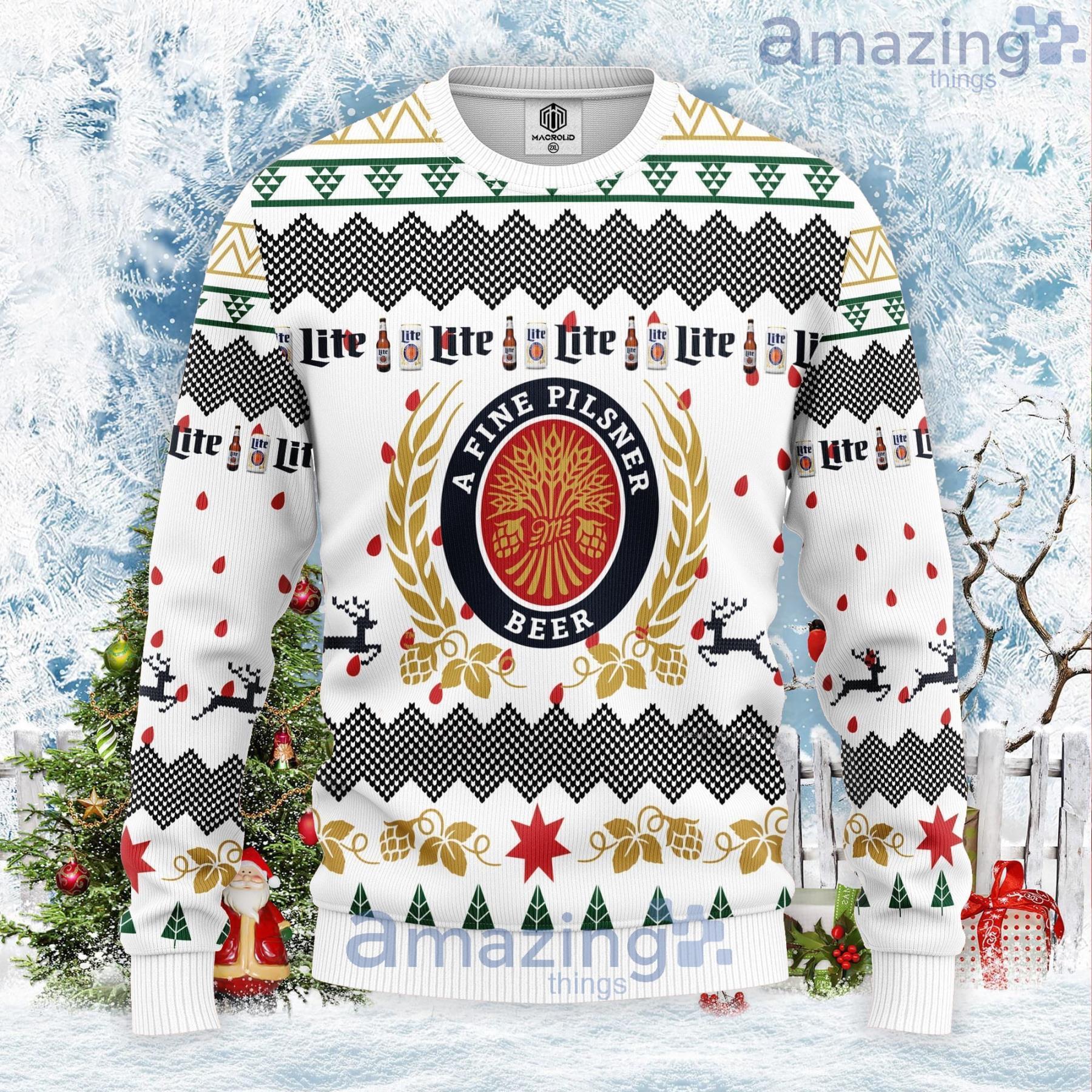 Miller Lite Beer Ugly Christmas Sweater Product Photo 1