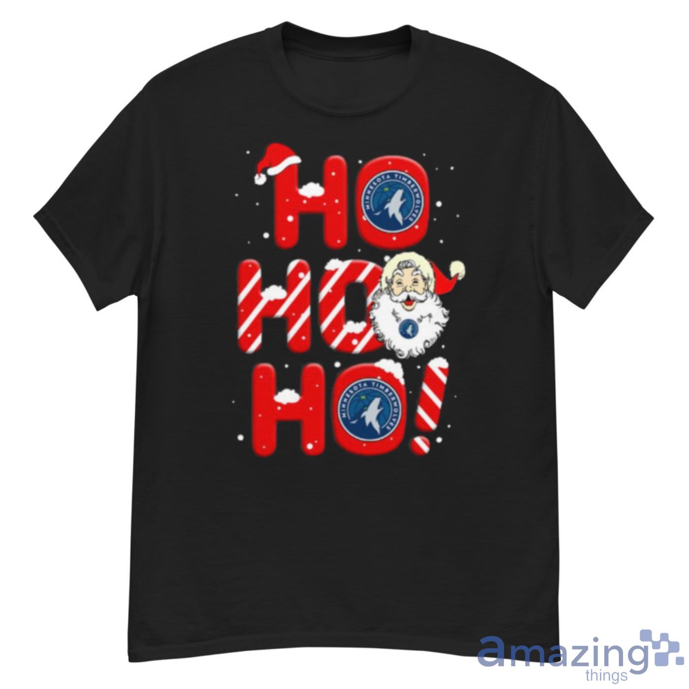 Minnesota Timberwolves NBA Basketball Ho Ho Ho Santa Claus Merry Christmas Shirt - G500 Men’s Classic T-Shirt