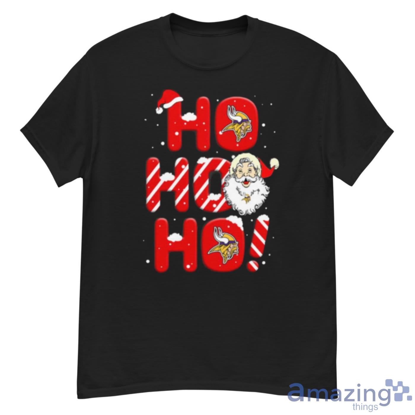Minnesota Vikings NFL Football Ho Ho Ho Santa Claus Merry Christmas Shirt - G500 Men’s Classic T-Shirt