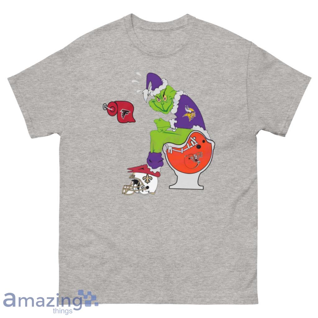 Minnesota Vikings NFL Santa Grinch Toilet Football Team Christmas Shirt