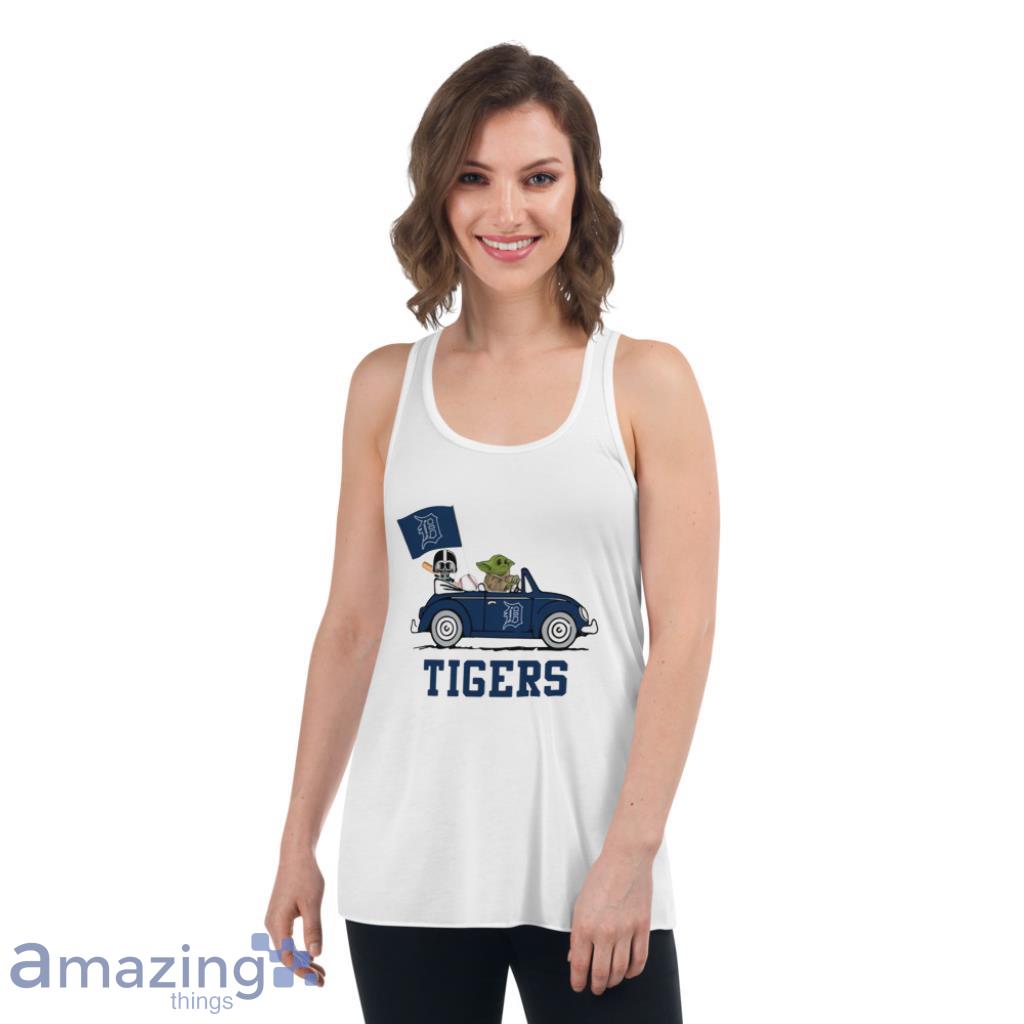 MLB Baseball Detroit Tigers Darth Vader Baby Yoda Driving Star Wars T Shirt