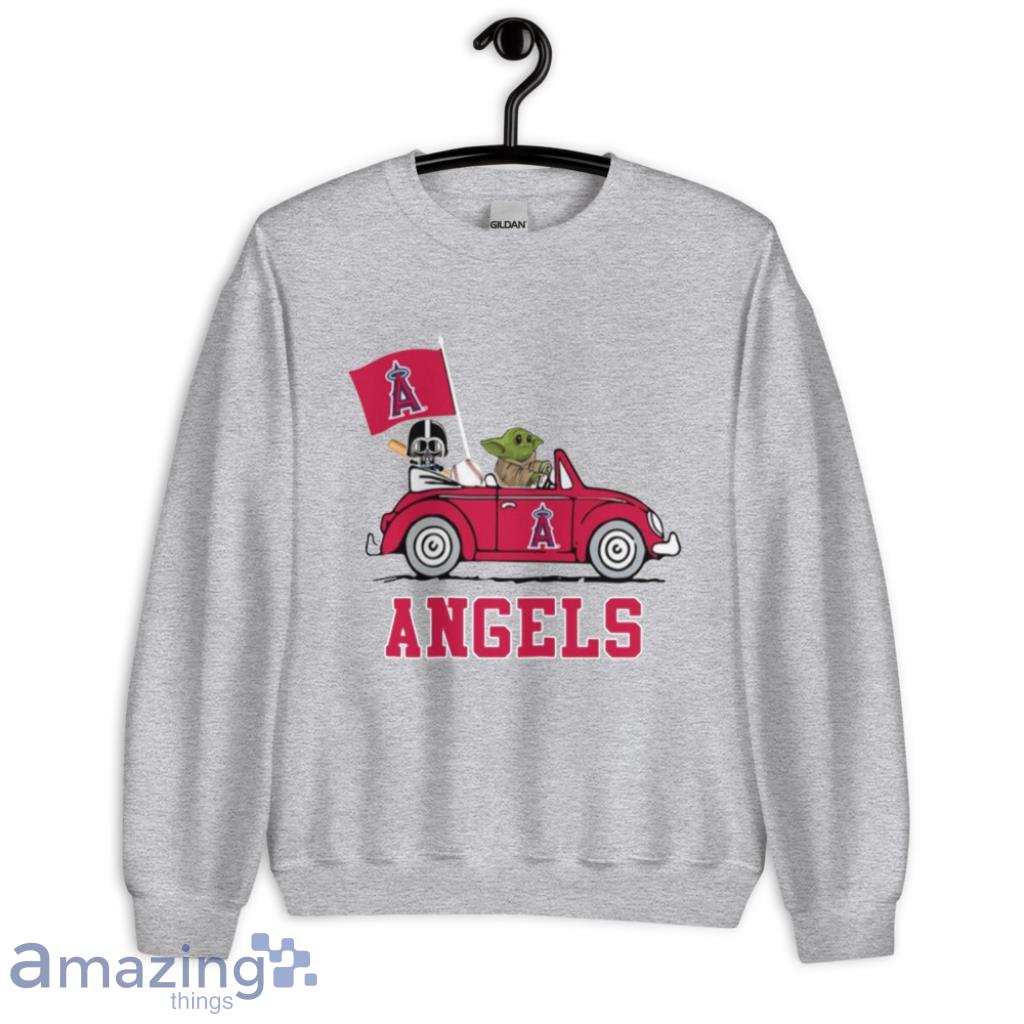 MLB Los Angeles Angels Darth Vader Baby Yoda Driving Star Wars Shirt - T- shirts Low Price