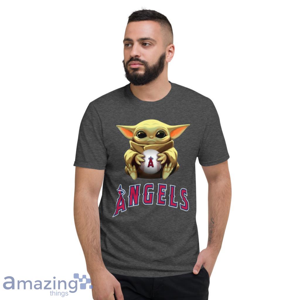 MLB Baseball Los Angeles Angels Star Wars Baby Yoda T Shirt image MLB Baseball Los Angeles Angels Star Wars Baby Yoda T Shirt - Short Sleeve T-Shirt-1