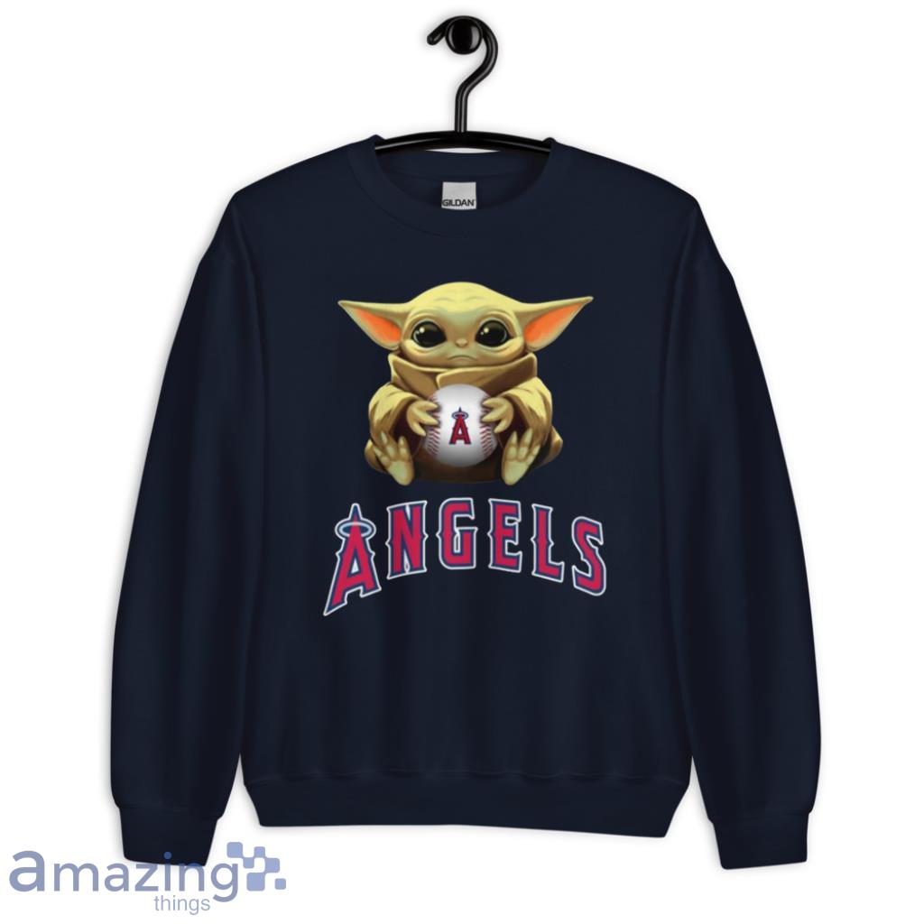 MLB Baseball Los Angeles Angels Star Wars Baby Yoda T Shirt image MLB Baseball Los Angeles Angels Star Wars Baby Yoda T Shirt - Unisex Crewneck Sweatshirt-1