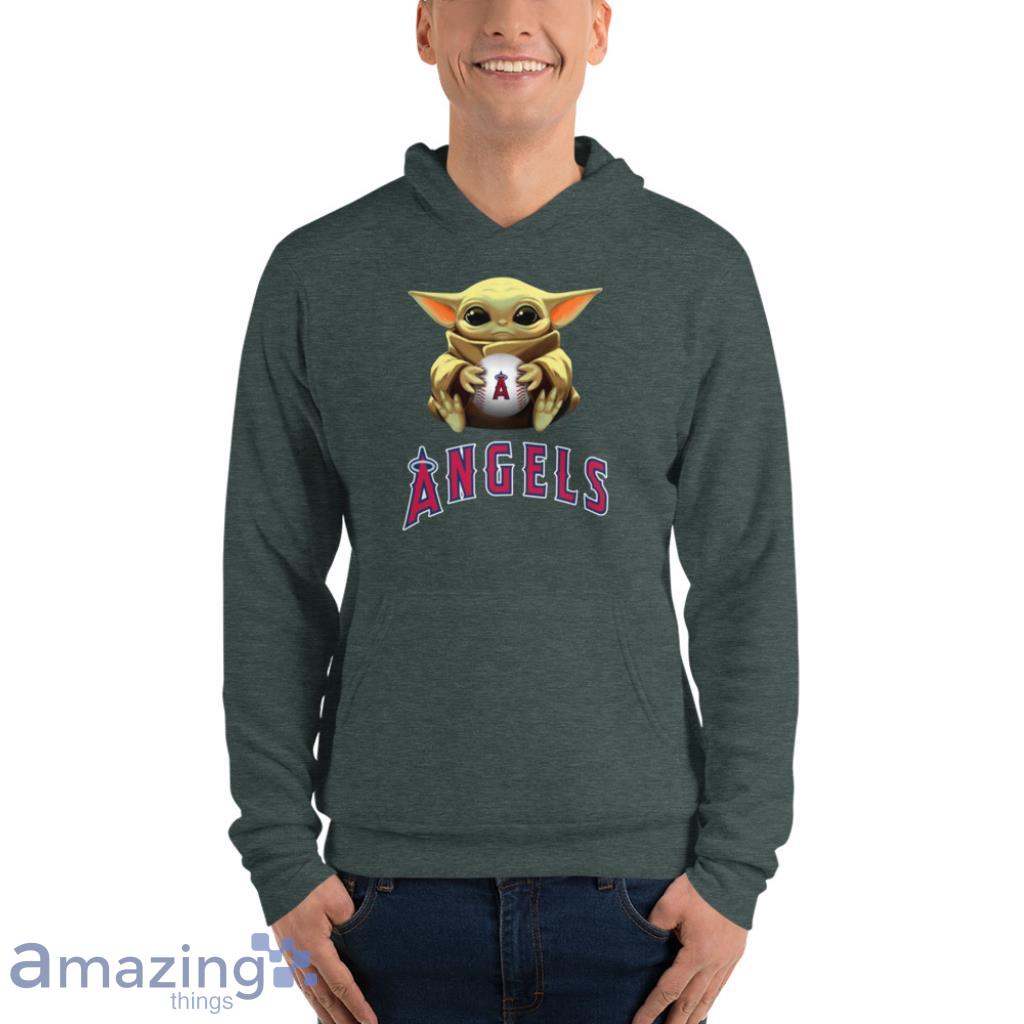 MLB Baseball Los Angeles Angels Star Wars Baby Yoda T Shirt image MLB Baseball Los Angeles Angels Star Wars Baby Yoda T Shirt - Unisex Fleece Pullover Hoodie-1
