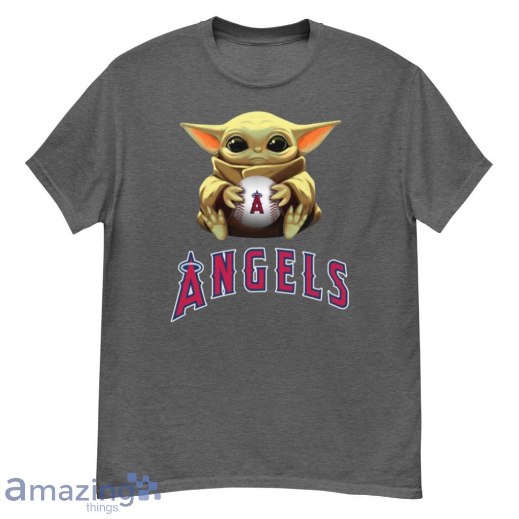 MLB Baseball Los Angeles Angels Star Wars Baby Yoda T Shirt - G500 Men’s Classic T-Shirt-1