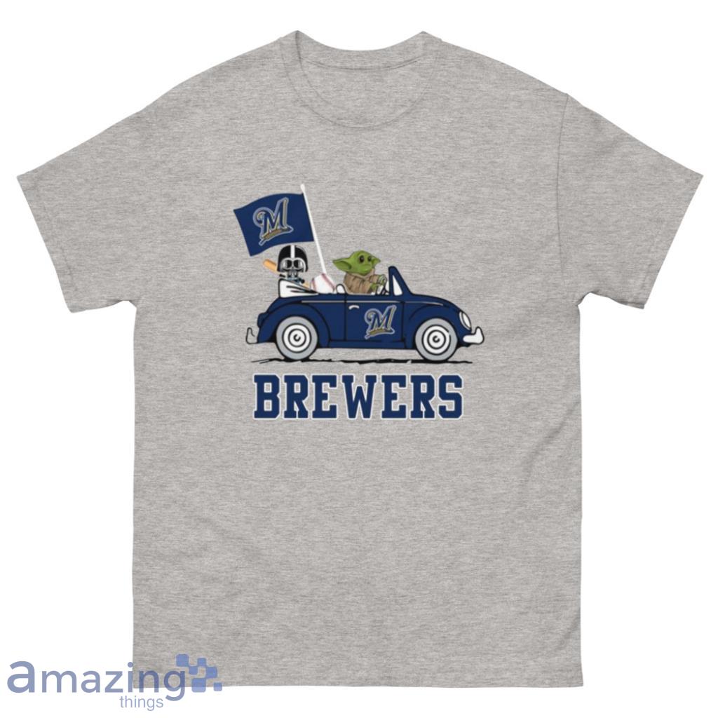MLB Baseball Milwaukee Brewers Star Wars Baby Yoda T Shirt
