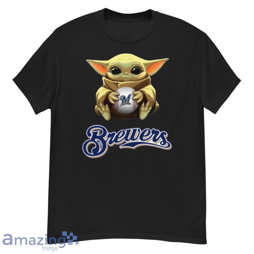 Youth Milwaukee Brewers Navy Star Wars This is the Way T-Shirt
