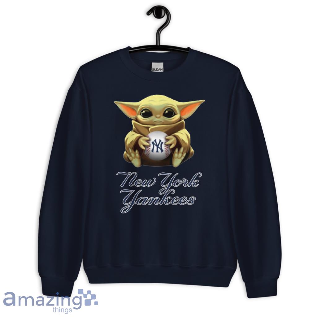 MLB Baseball New York Yankees Star Wars Baby Yoda T Shirt image MLB Baseball New York Yankees Star Wars Baby Yoda T Shirt - Unisex Crewneck Sweatshirt-1