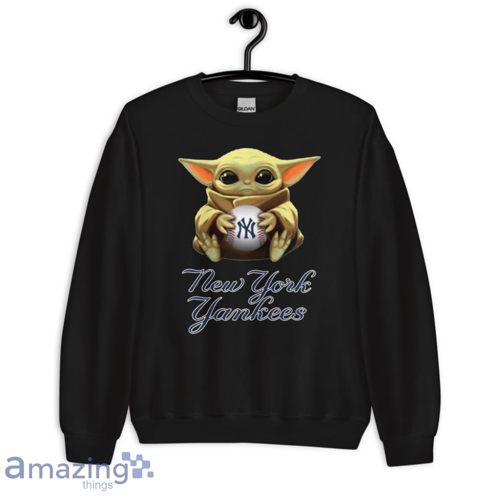 MLB Baseball New York Yankees Star Wars Baby Yoda T Shirt image MLB Baseball New York Yankees Star Wars Baby Yoda T Shirt - Unisex Crewneck Sweatshirt