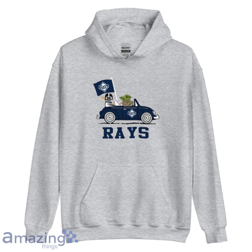 MLB Baseball Tampa Bay Rays Darth Vader Baby Yoda Driving Star Wars T Shirt image MLB Baseball Tampa Bay Rays Darth Vader Baby Yoda Driving Star Wars T Shirt - Unisex Heavy Blend Hooded Sweatshirt