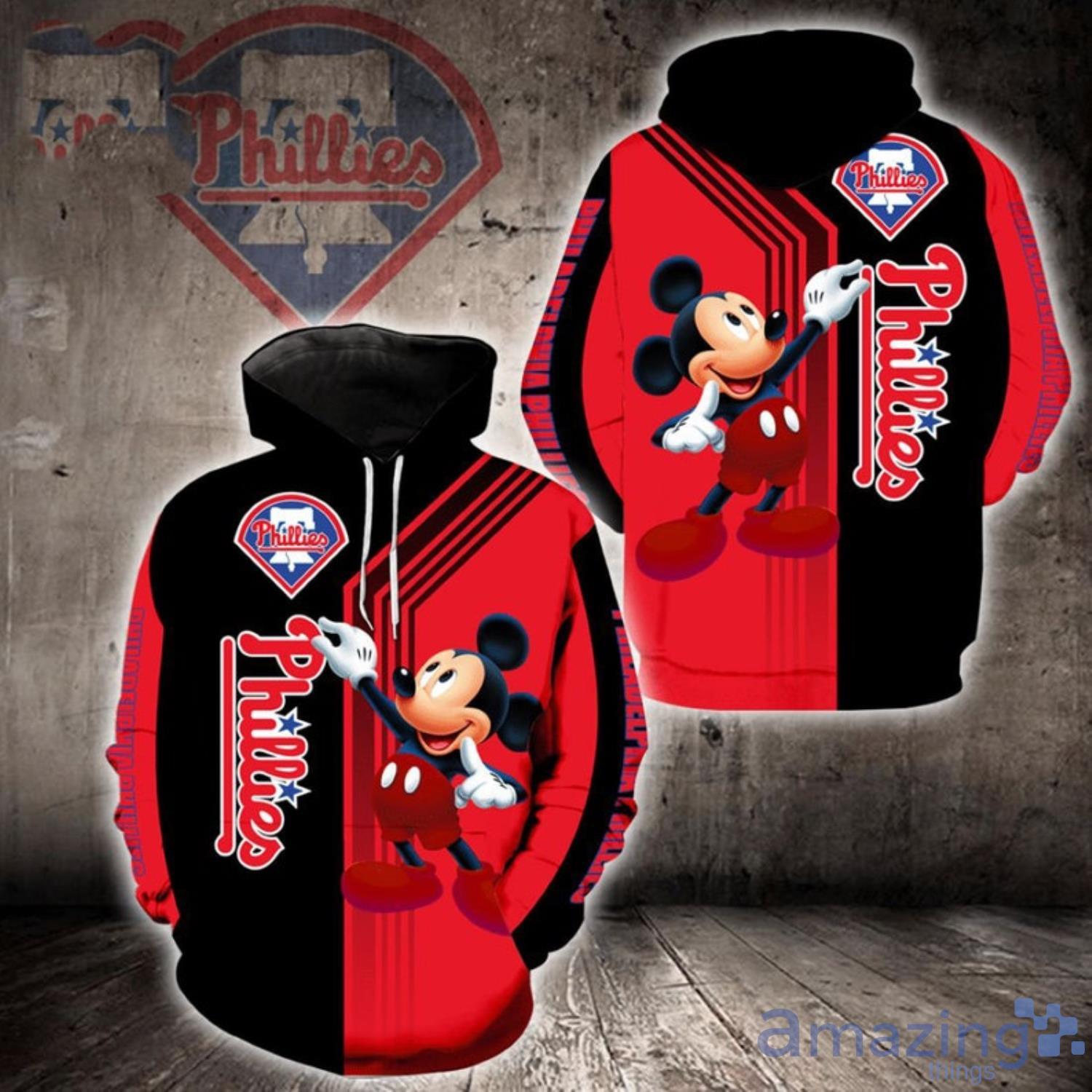 MLB Philadelphia Phillies Mickey Mouse Christmas Gift Hoodie Product Photo 1
