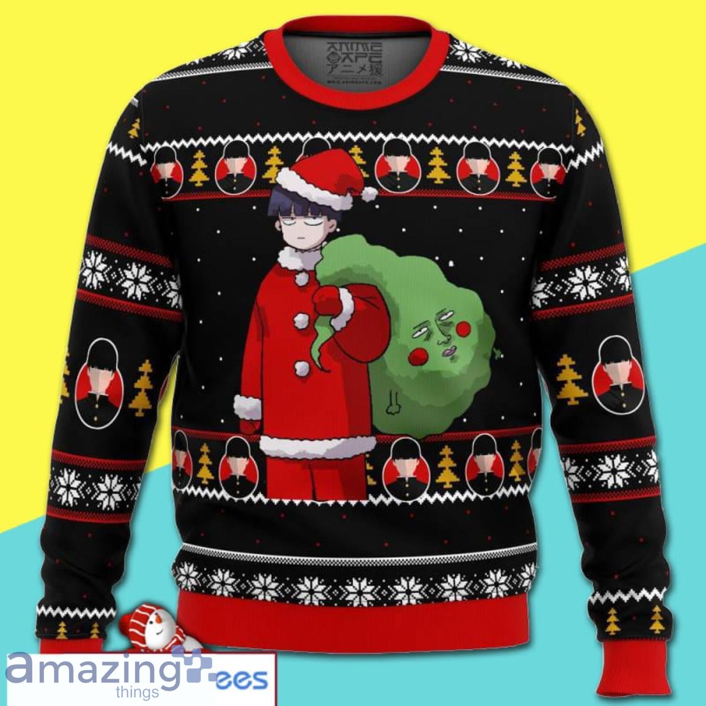 Mob Psycho 100 Santa Merry Christmas All Over Print Ugly Sweater Product Photo 1