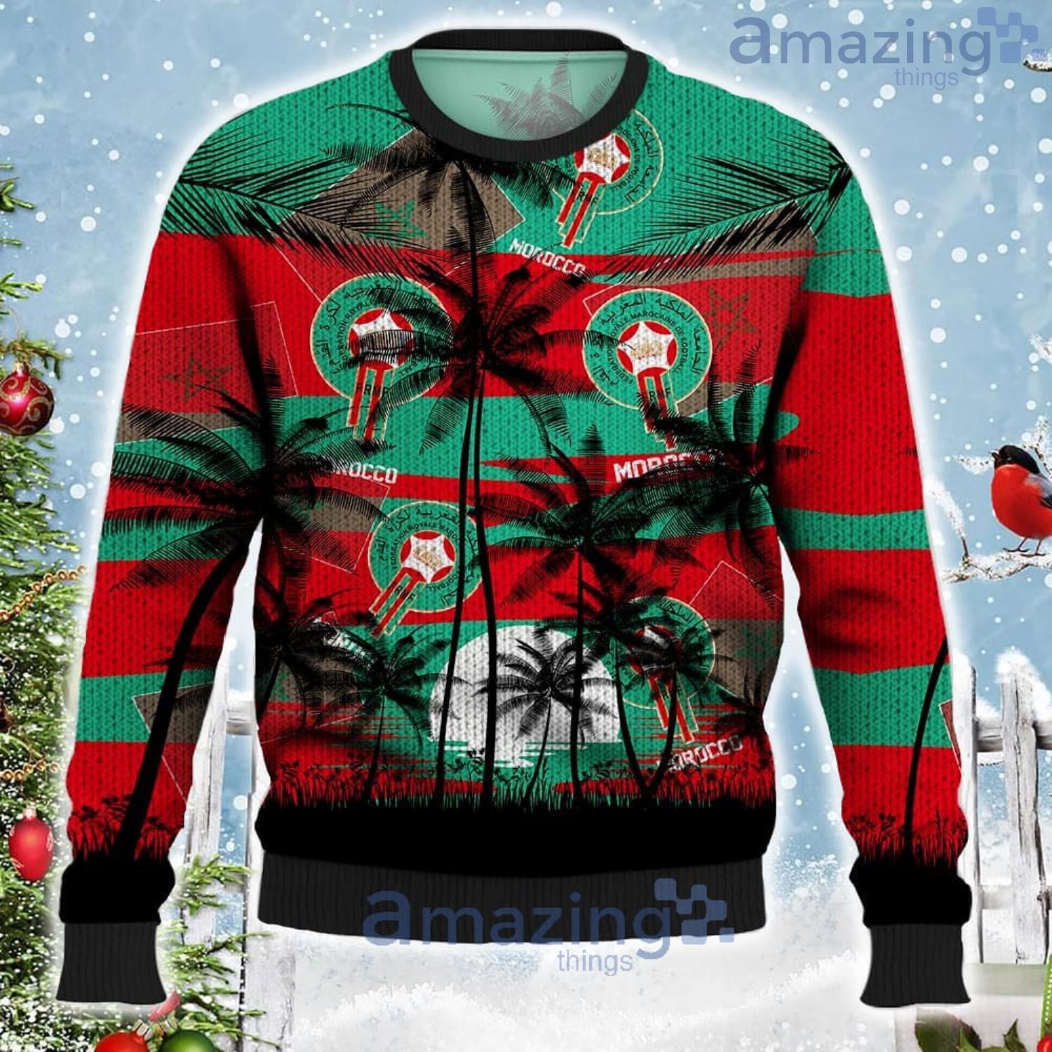 Morocco Coconut Pattern Hawaiian Soccer Team World Cup 2022 Qatar Champions Football Fans All Over Printed 3D Shirt image Morocco Coconut Pattern Hawaiian Soccer Team World Cup 2022 Qatar Champions Football Fans All Over Printed 3D Shirt Product Photo 2