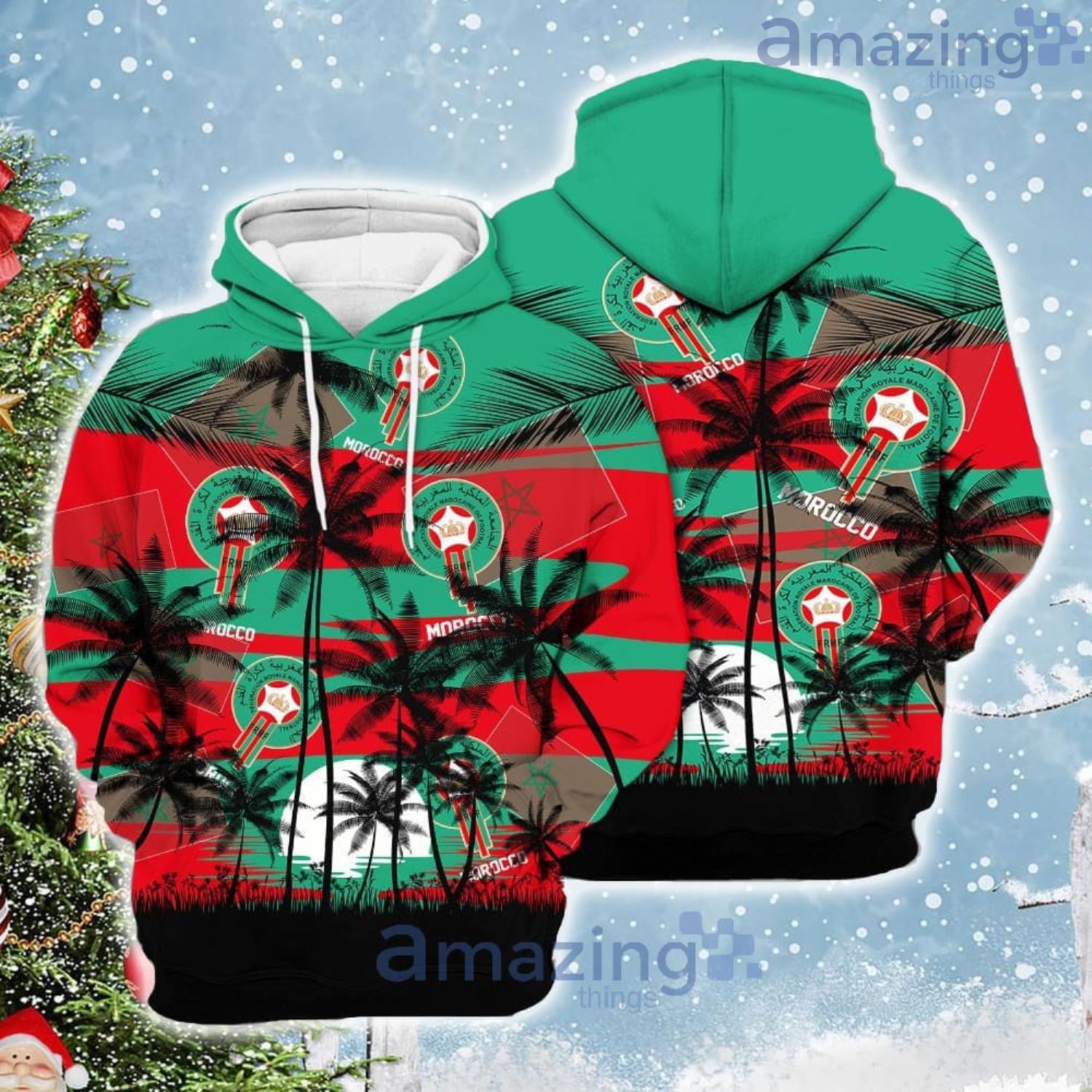 Morocco Coconut Pattern Hawaiian Soccer Team World Cup 2022 Qatar Champions Football Fans All Over Printed 3D Shirt image Morocco Coconut Pattern Hawaiian Soccer Team World Cup 2022 Qatar Champions Football Fans All Over Printed 3D Shirt Product Photo 5