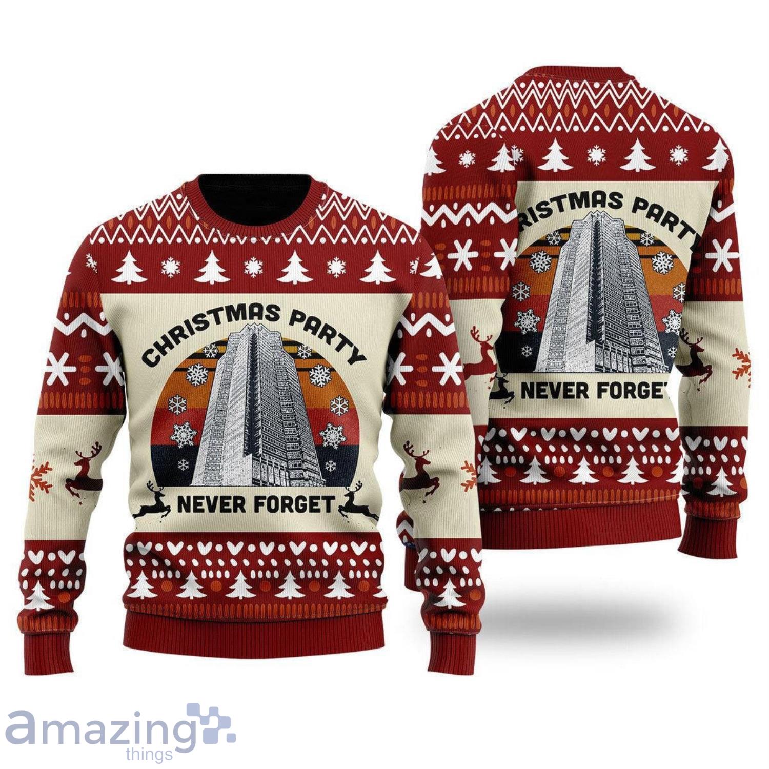  Never Forget Nakatomi Christmas Party Never Forget Ugly Christmas Sweater Product Photo 1