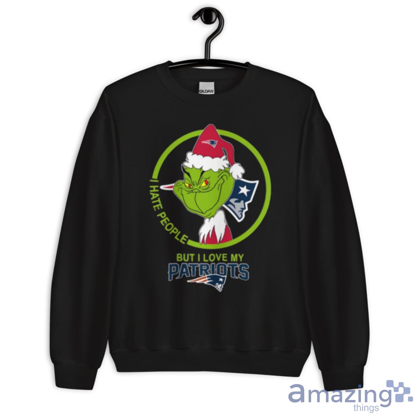 New England Patriots Grinch Merry Christmas NFL Football Long Sleeve T-Shirt