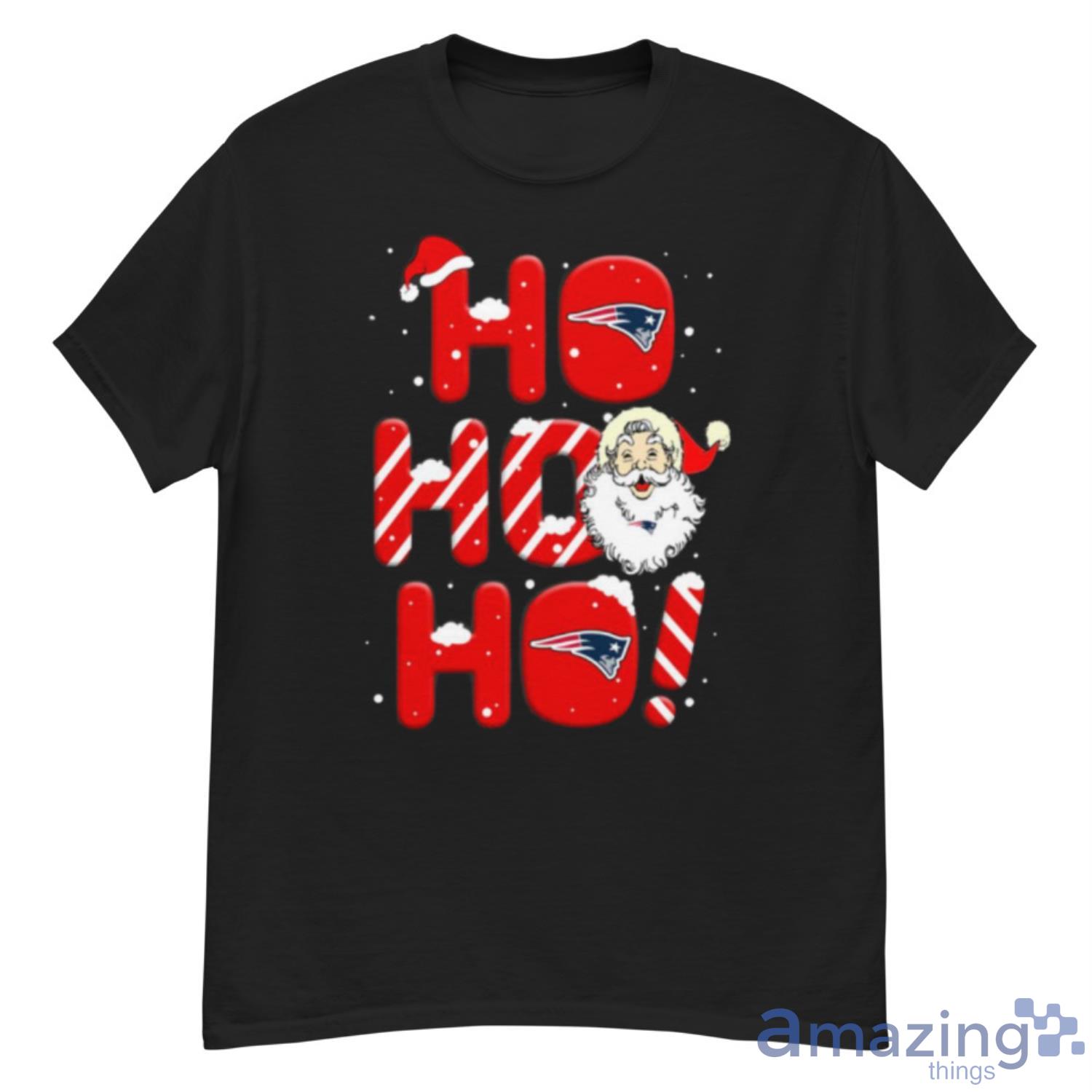 New England Patriots NFL Football Ho Ho Ho Santa Claus Merry Christmas Shirt - G500 Men’s Classic T-Shirt