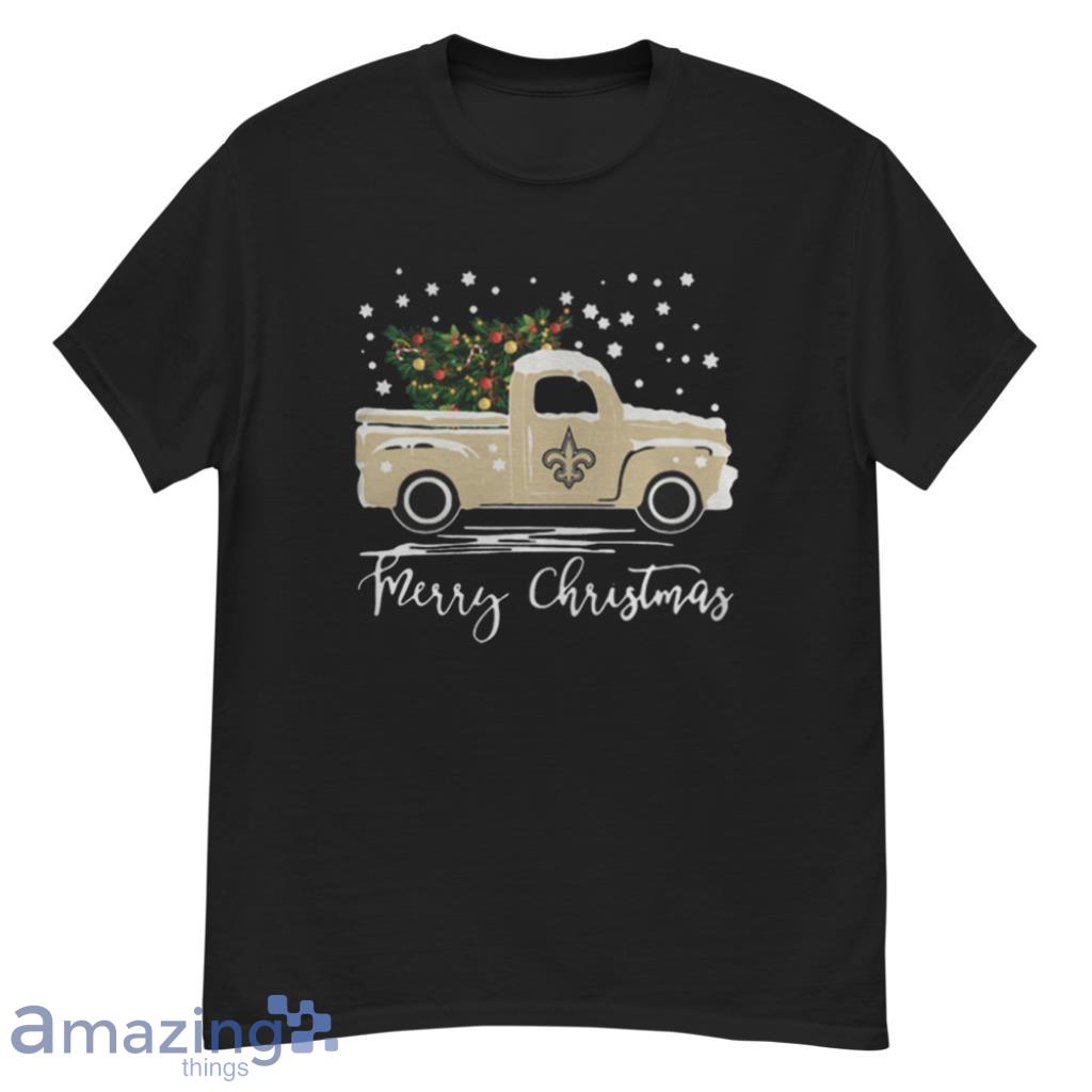 New Orleans Saints Truck Merry Christmas shirt - Kingteeshop