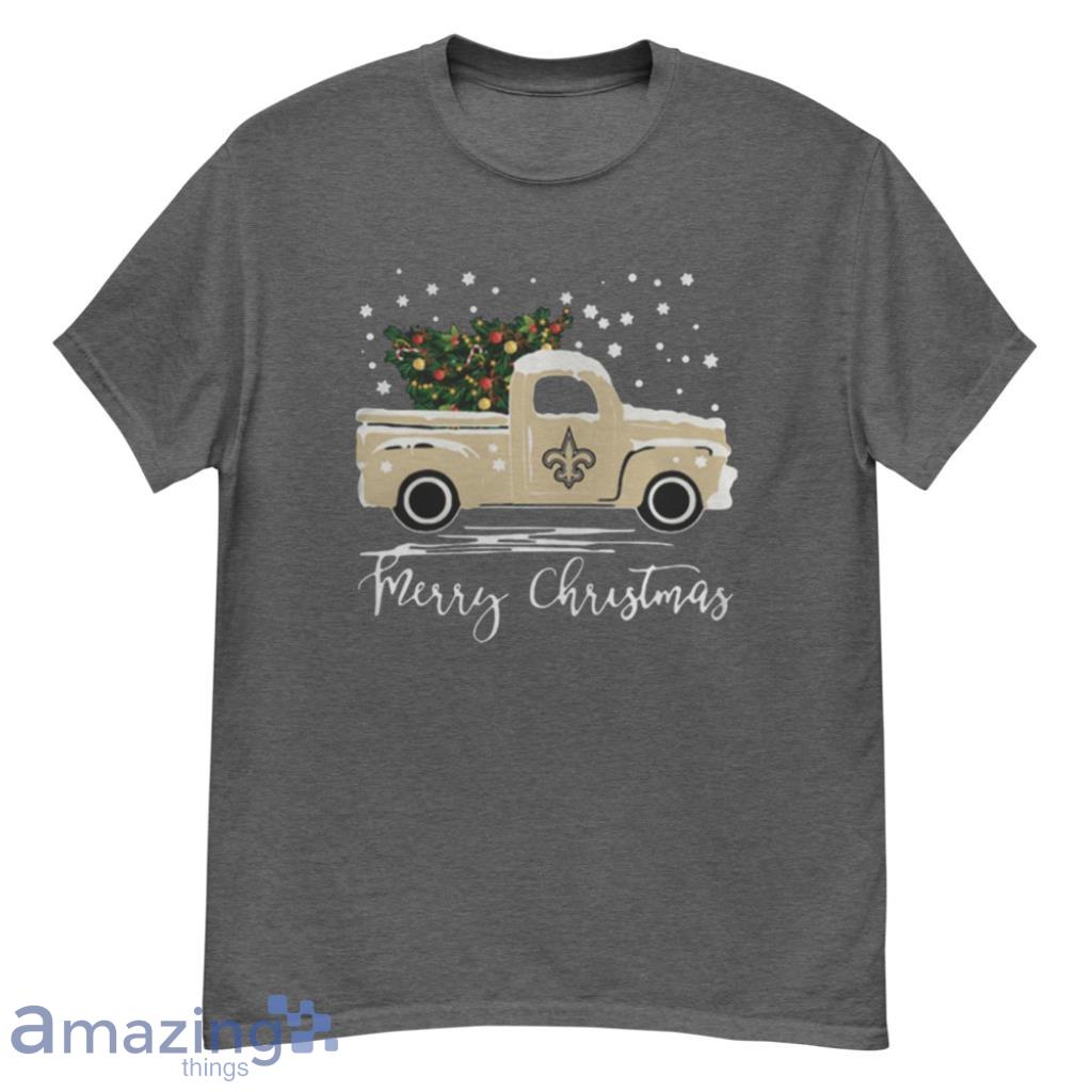 New Orleans Saints Truck Merry Christmas shirt - Kingteeshop