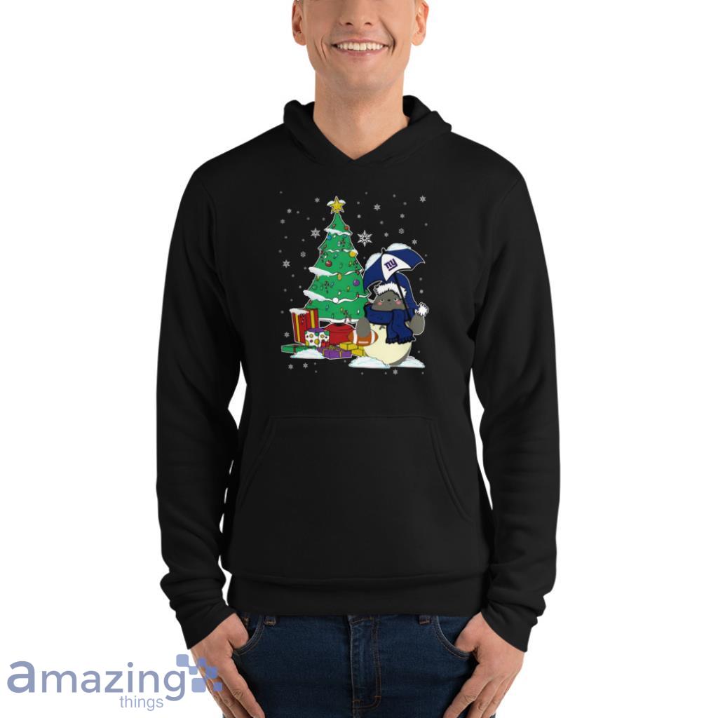 New York Giants NFL Football Cute Tonari No Totoro Christmas Sports T Shirt image New York Giants NFL Football Cute Tonari No Totoro Christmas Sports T-Shirt - Unisex Fleece Pullover Hoodie