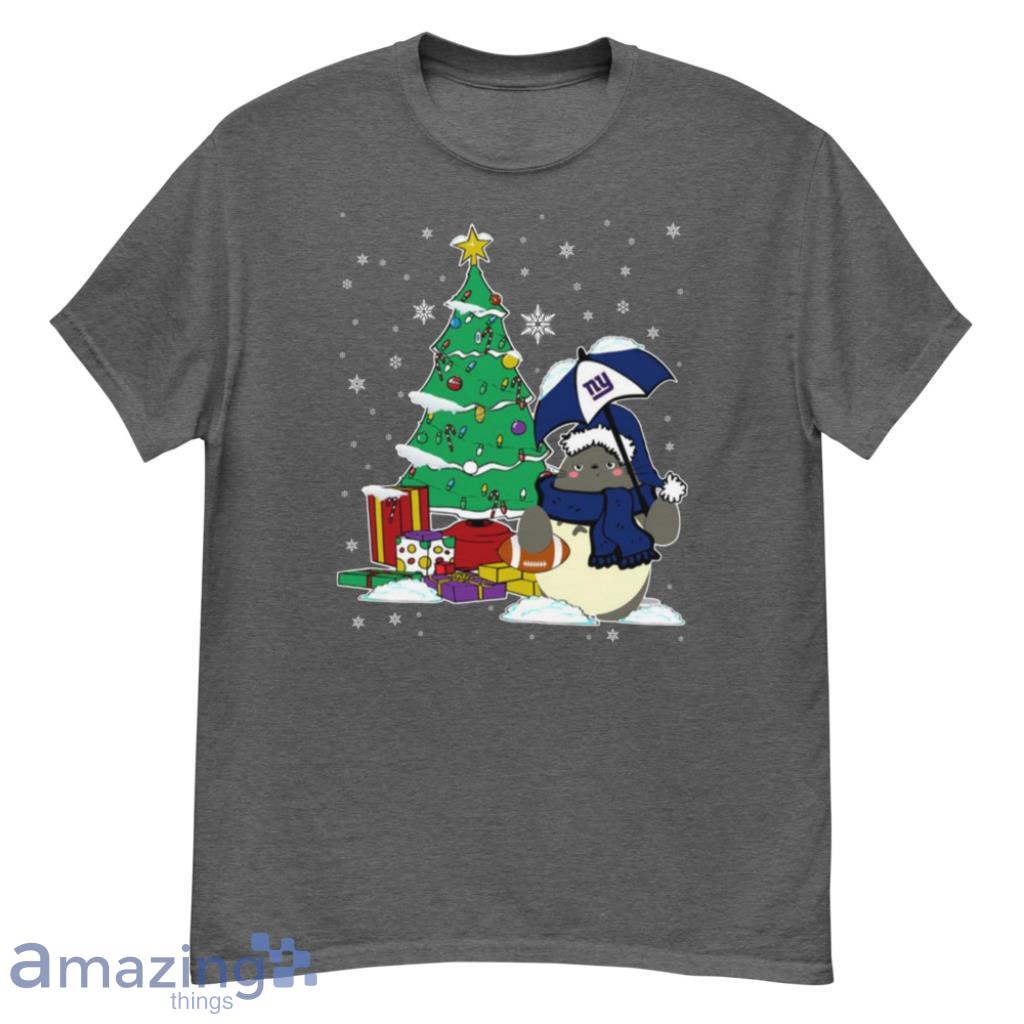 New York Giants NFL Football Cute Tonari No Totoro Christmas Sports T-Shirt - G500 Men’s Classic T-Shirt-1