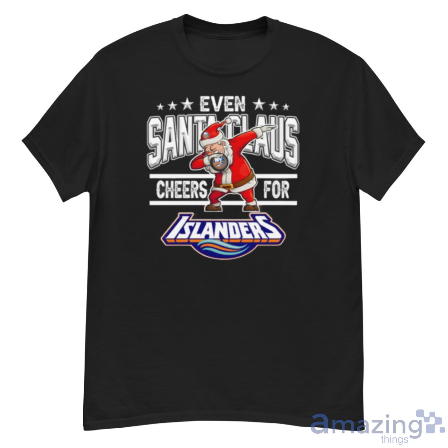 New York Islanders Even Santa Claus Cheers For Christmas NHL Shirt For Fans - G500 Men’s Classic T-Shirt