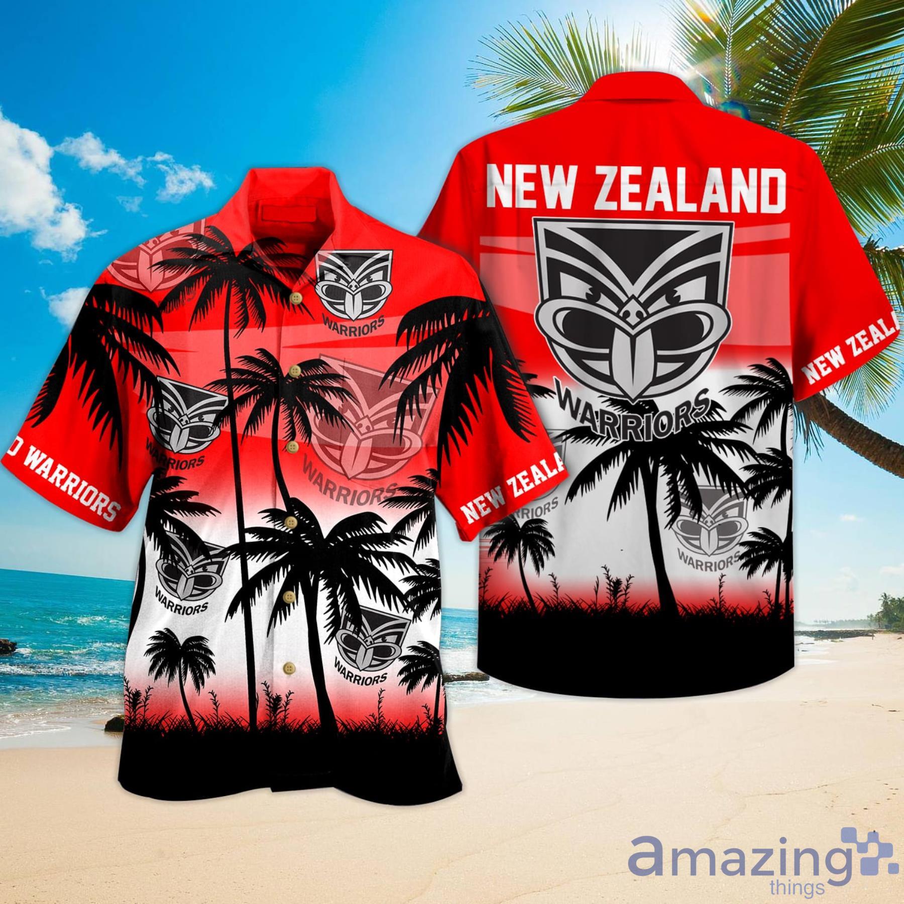 New Zealand Warriors Coconut Red Hawaiian Shirt For Fans Product Photo 1