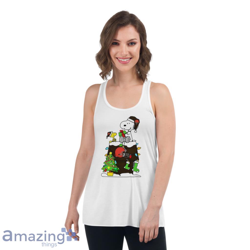 Snoopy Woodstock Cleveland Browns Christmas Shirt - High-Quality