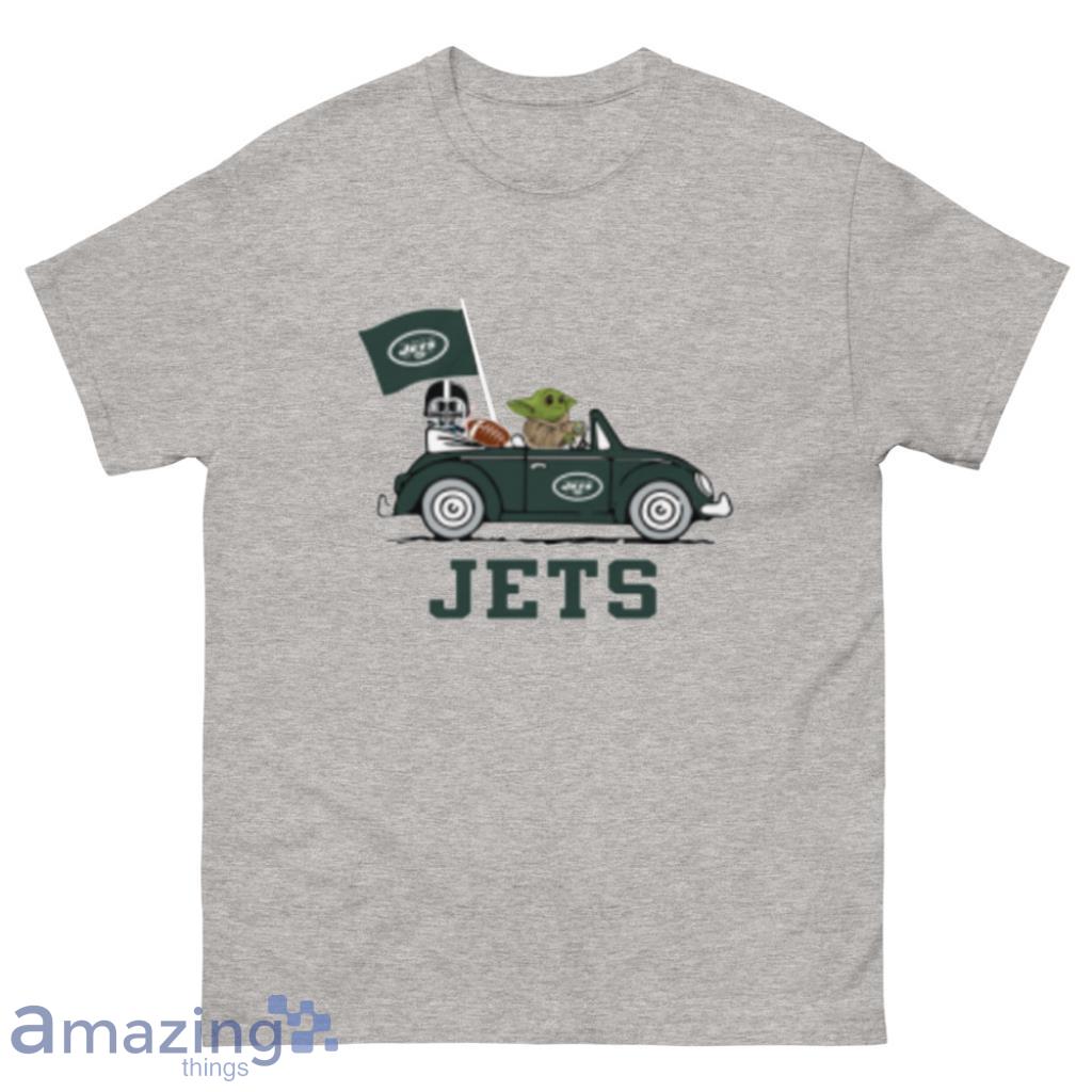 NFL Football New York Jets Darth Vader Baby Yoda Driving Star Wars For Fans Christmas Shirt - 500 Men’s Classic Tee Gildan