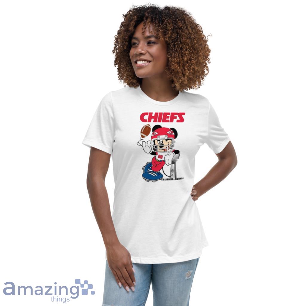 NFL Kansas city chiefs Mickey Mouse Disney Super Bowl Football T Shirt