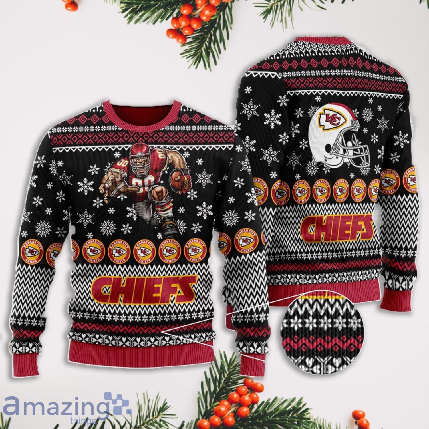 NFL Kansas City Chiefs Ugly Christmas Sweater Gift For Fans Product Photo 1