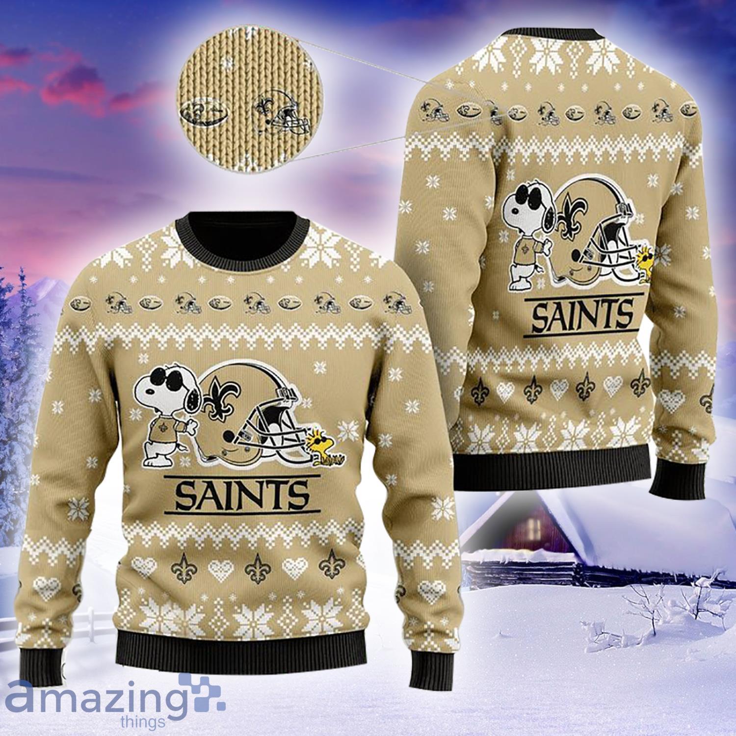 NFL Fans New Orleans Saints Snoopy Dog Logo Ugly Christmas Sweater