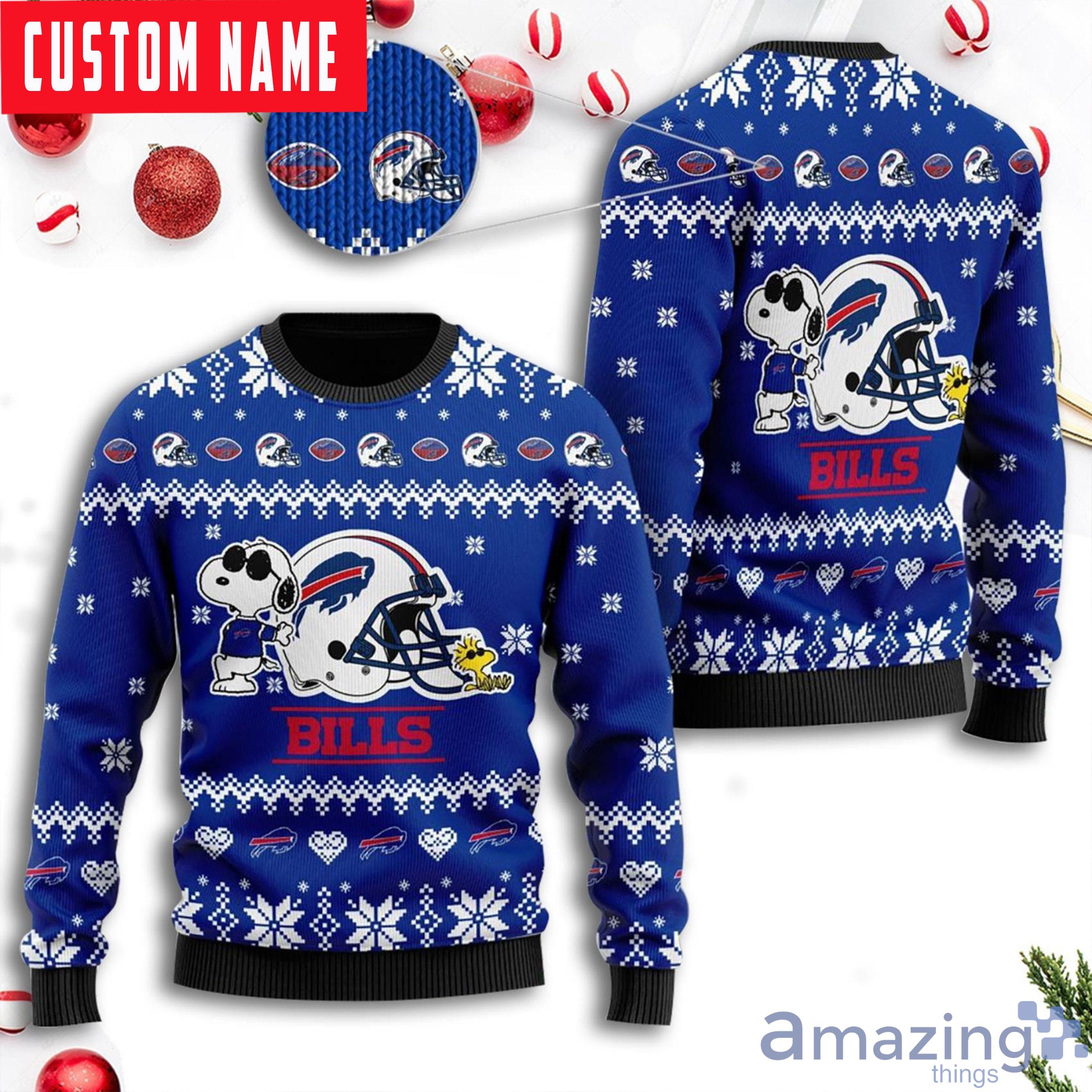 NFL Personalized Name Snoopy Ugly Sweater Product Photo 1