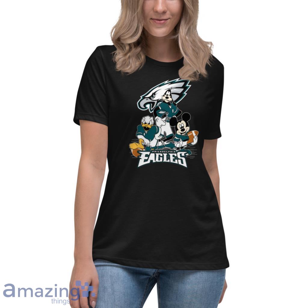 NFL Philadelphia Eagles Mickey Mouse Donald Duck Goofy Football Shirt Youth  T-Shirt