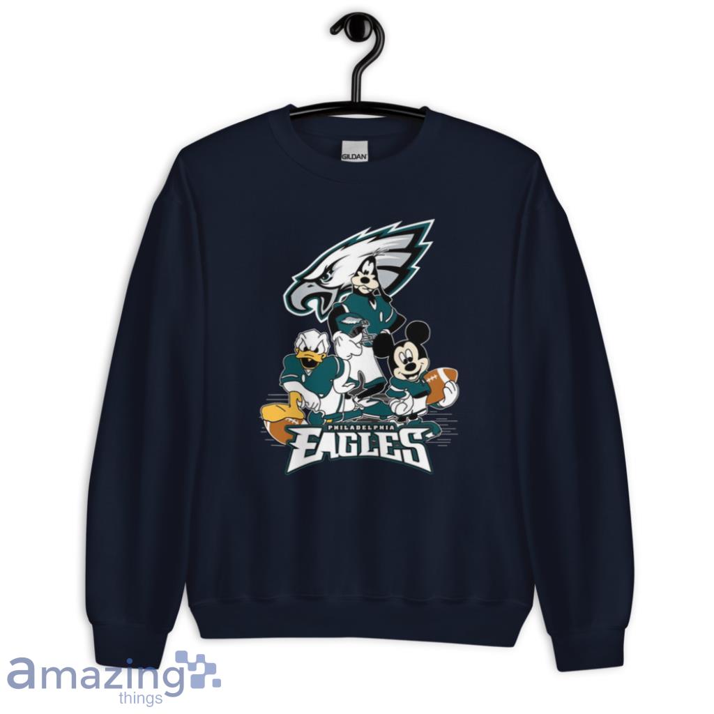 NFL Philadelphia Eagles Mickey Mouse Donald Duck Goofy Football Unisex  Jersey Tee 