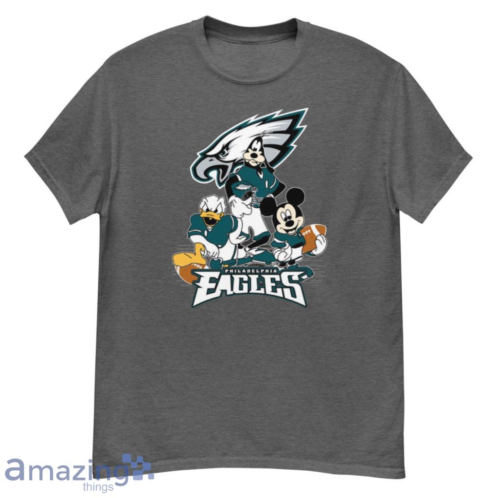 NFL Philadelphia Eagles Mickey Mouse Donald Duck Goofy Football Youth T- Shirt 