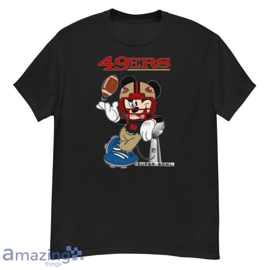 NFL San Francisco 49ers Mickey Mouse Disney Football T Shirt Youth