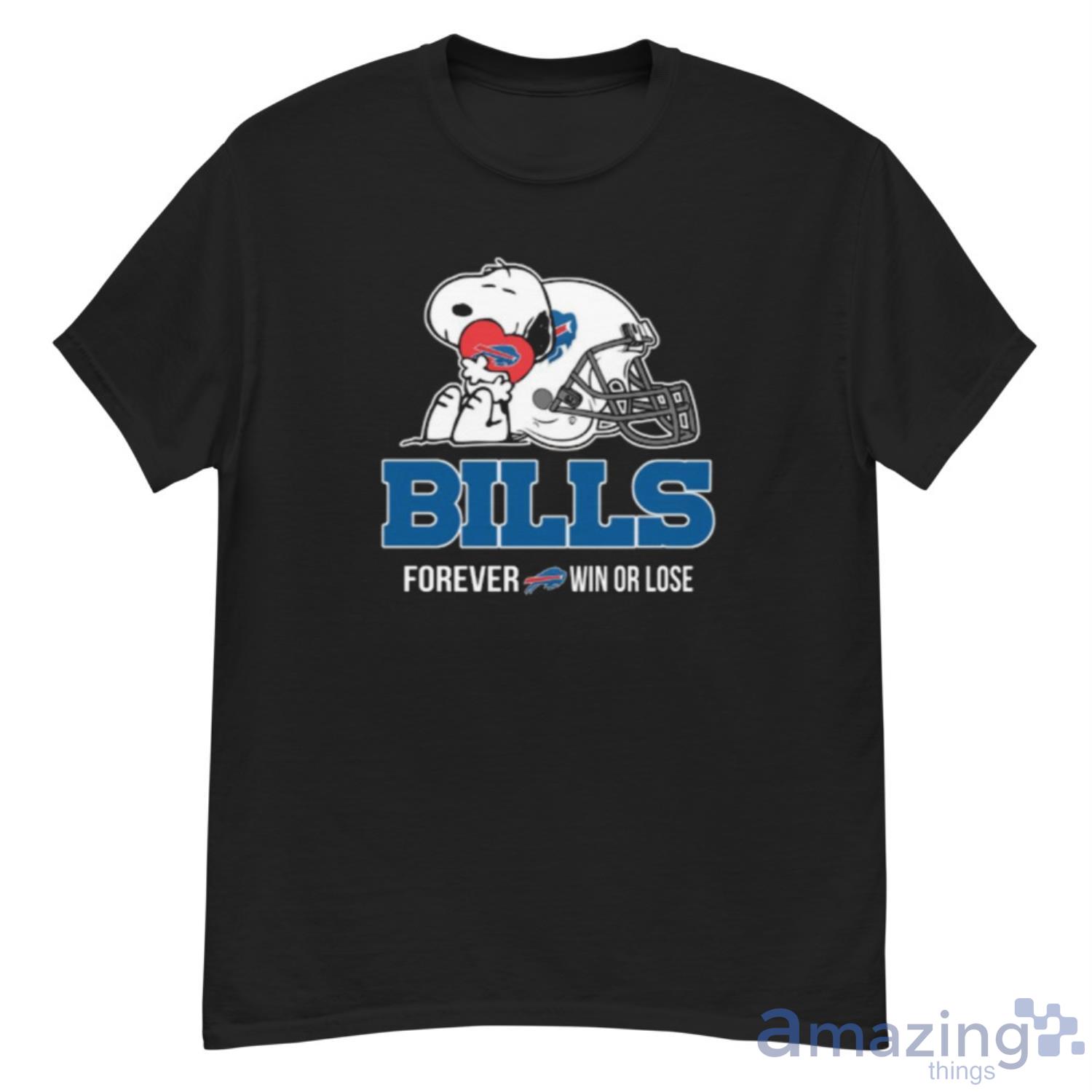 NFL The Peanuts Movie Snoopy Forever Win Or Lose Football Buffalo Bills  Shirt