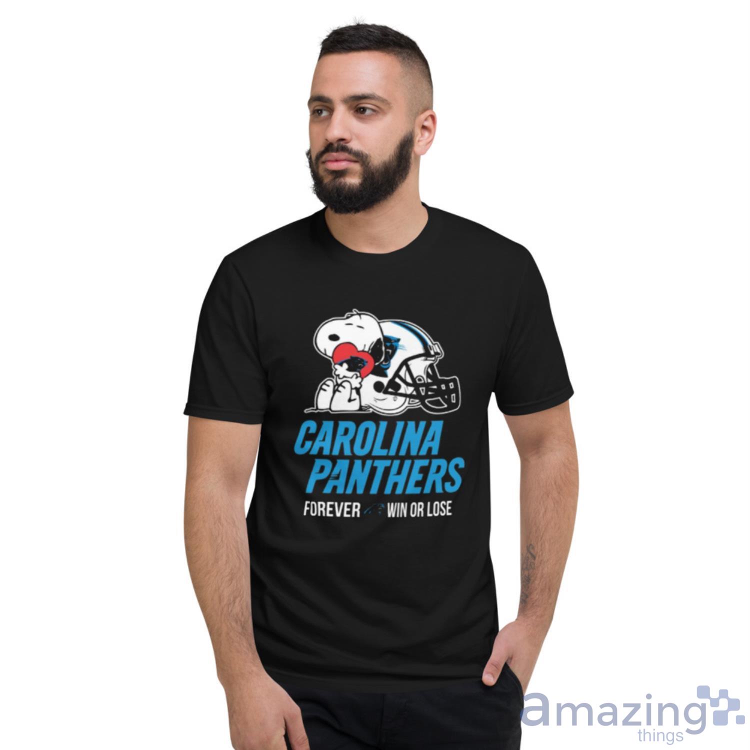 NFL The Peanuts Movie Snoopy Forever Win Or Lose Football Carolina Panthers  Shirt