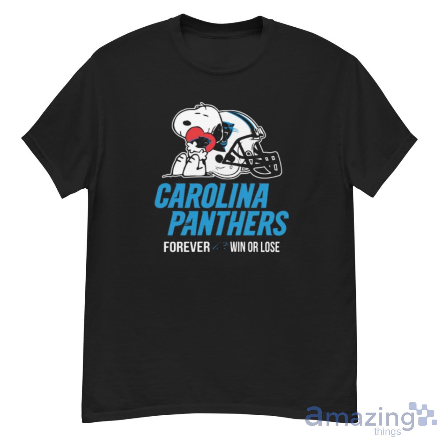 NFL The Peanuts Movie Snoopy Forever Win Or Lose Football Carolina Panthers  Shirt