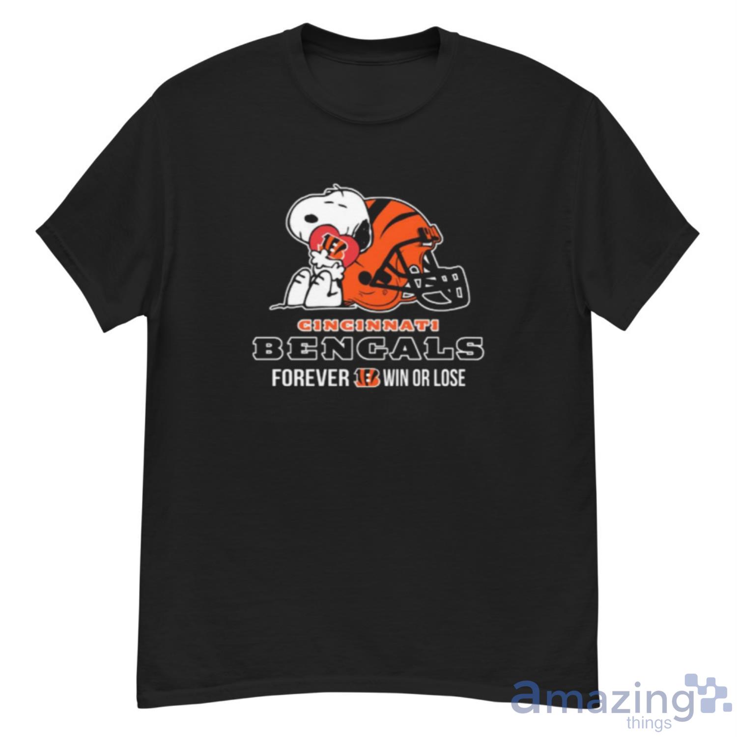 NFL The Peanuts Movie Snoopy Forever Win Or Lose Football Cincinnati Bengals Shirt - G500 Men’s Classic T-Shirt