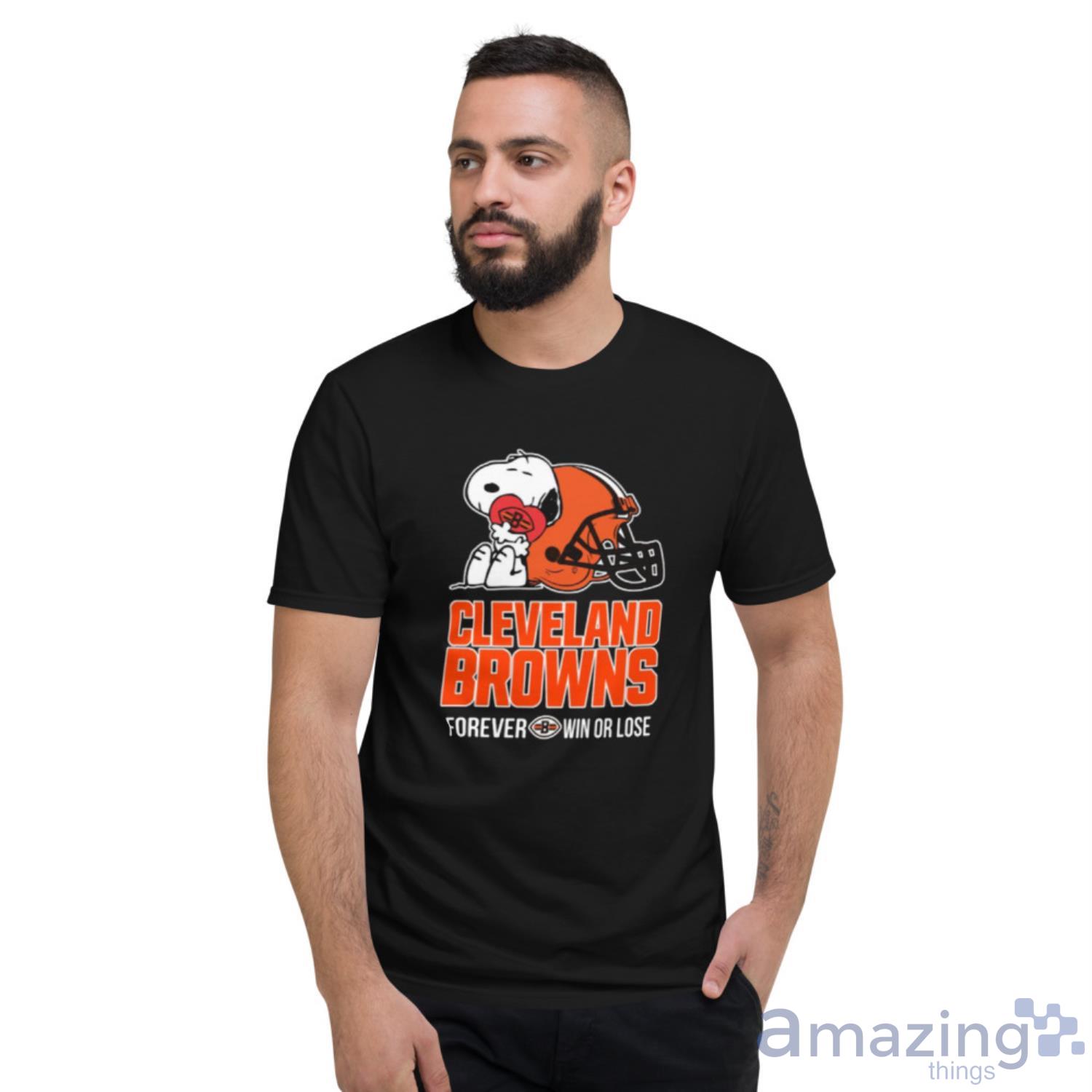 NFL The Peanuts Movie Snoopy Forever Win Or Lose Football Cleveland Browns  Shirt