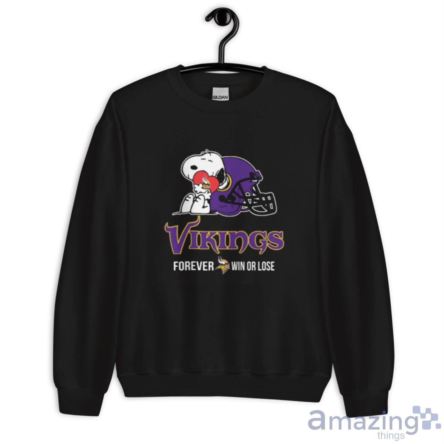 Youth Minnesota Vikings Team Graphic Crew Neck Long Sleeve Tee by