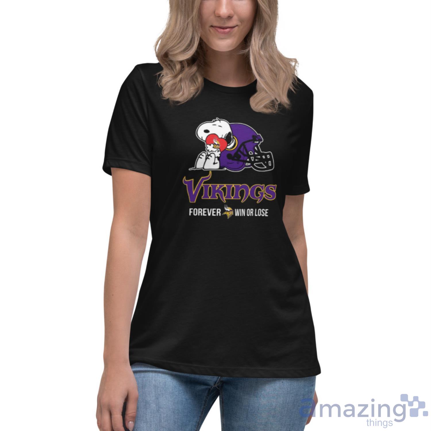 NFL The Peanuts Movie Snoopy Forever Win Or Lose Football Minnesota Vikings  Shirt