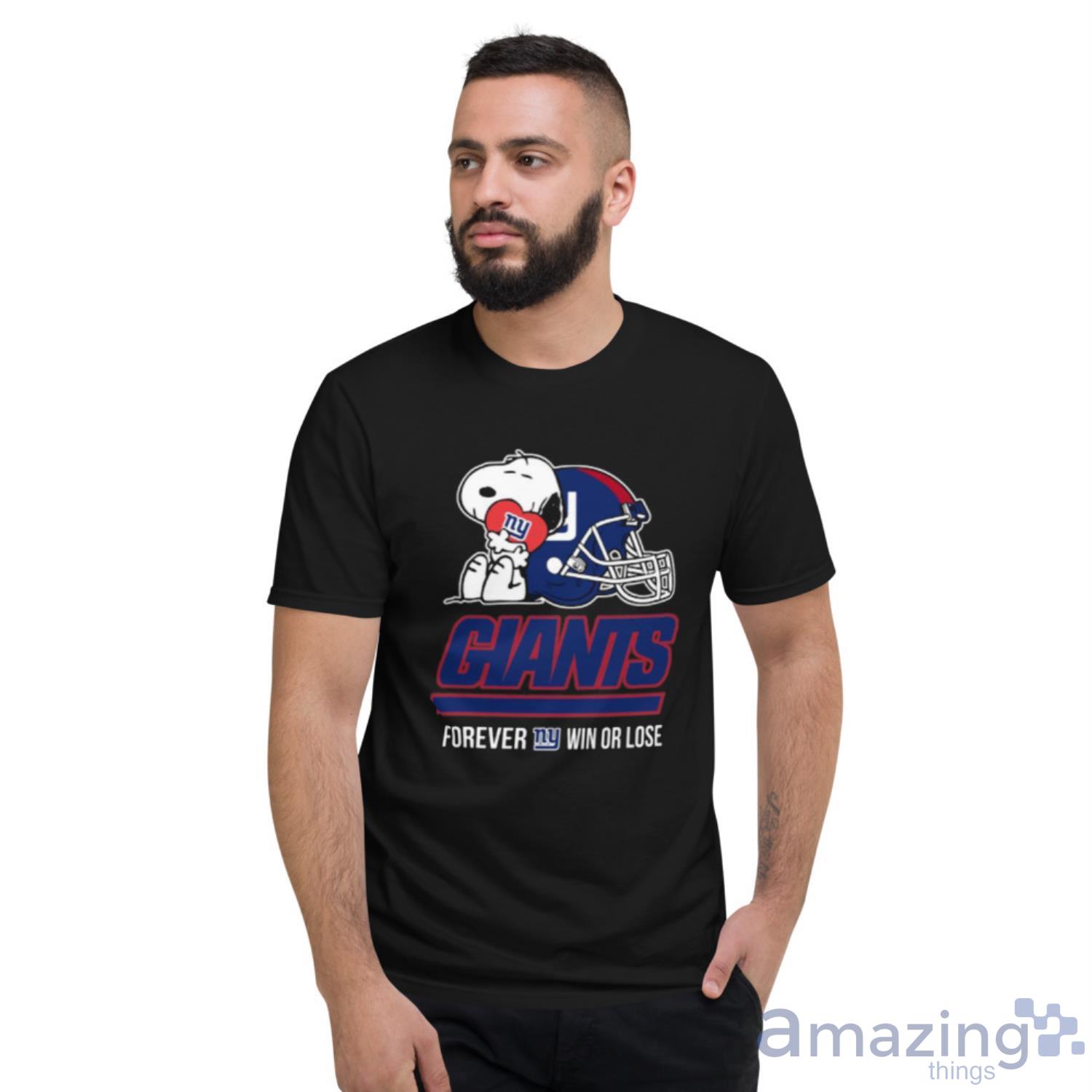 NFL The Peanuts Movie Snoopy Forever Win Or Lose Football New York Giants  Shirt