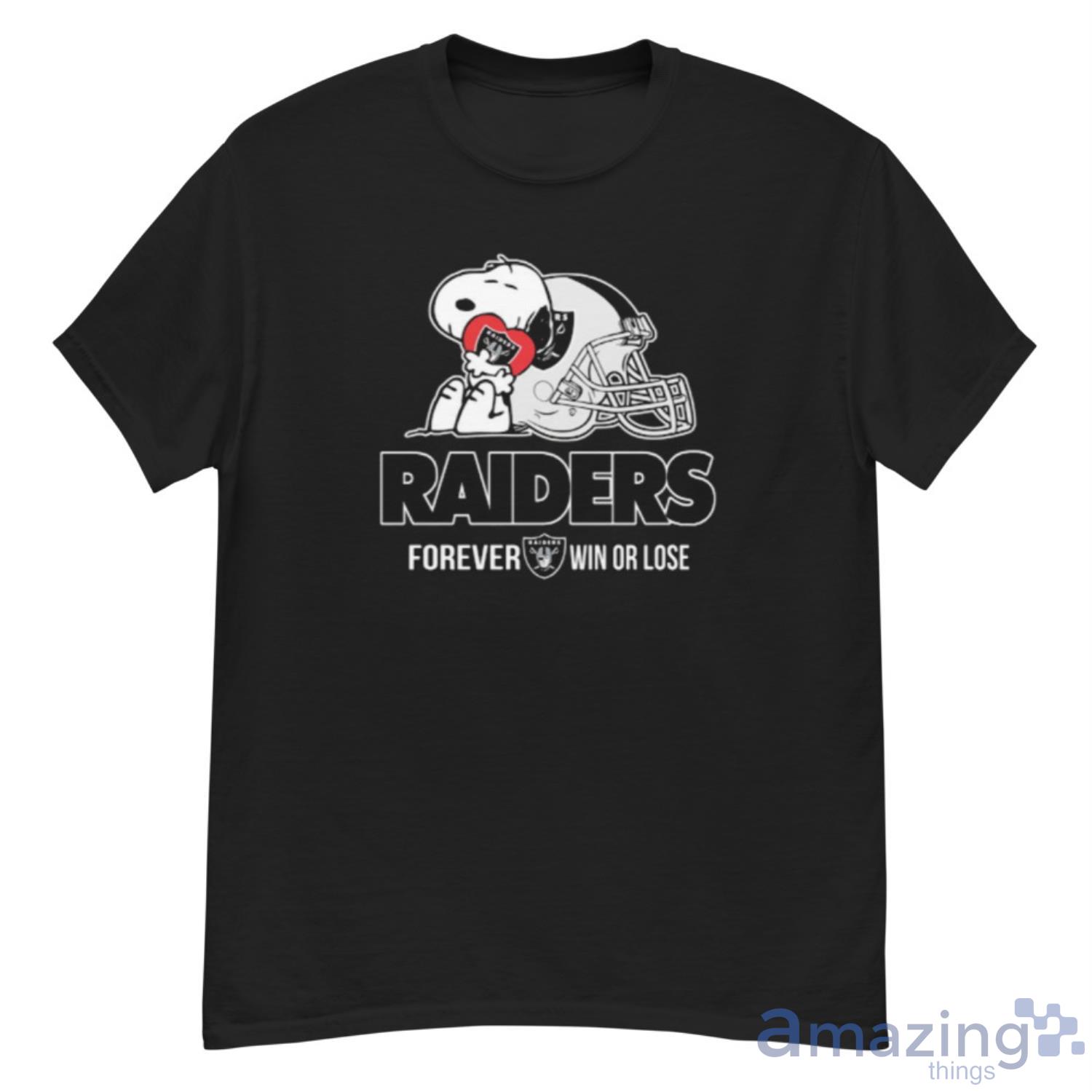 NFL The Peanuts Movie Snoopy Forever Win Or Lose Football Oakland Raiders  Shirt