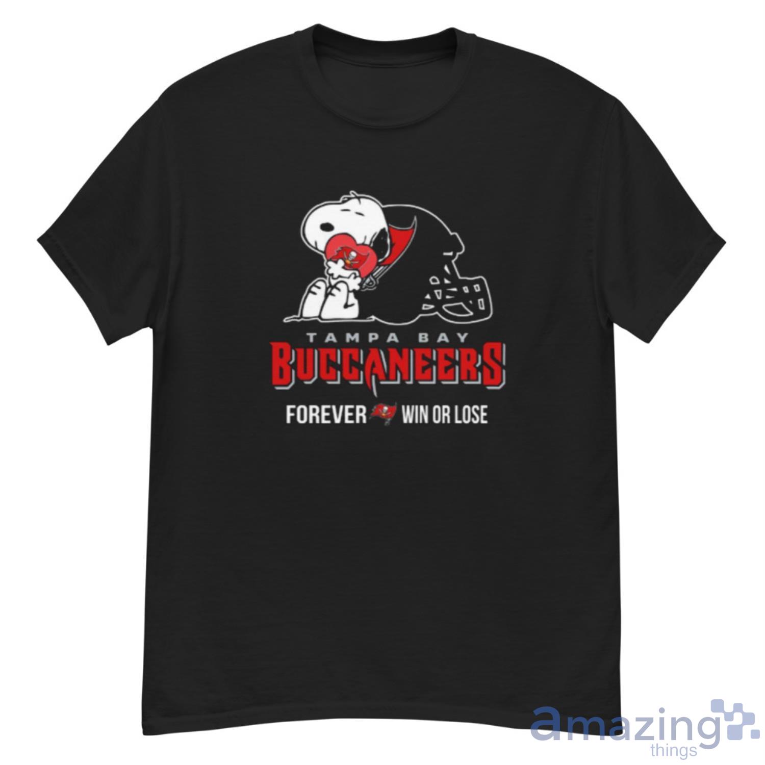 NFL The Peanuts Movie Snoopy Forever Win Or Lose Football Tampa Bay Buccaneers Shirt - G500 Men’s Classic T-Shirt